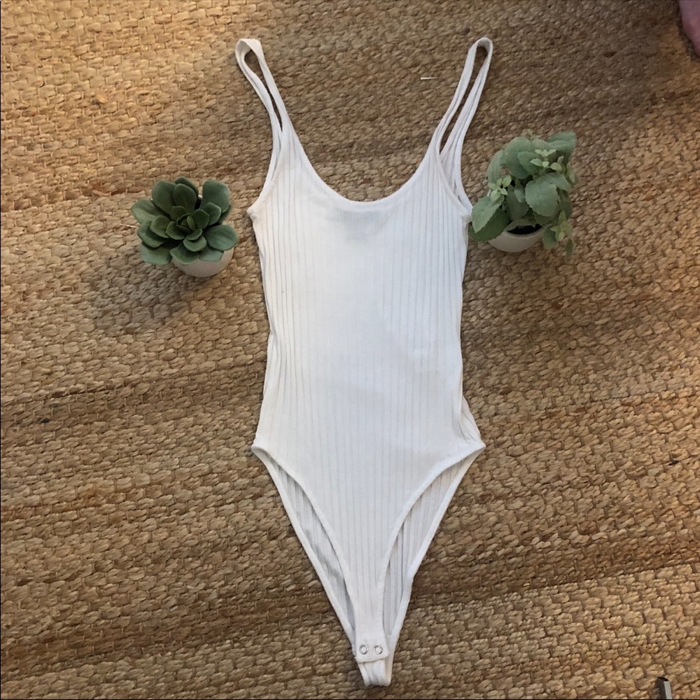 White Tank Top Bodysuit - Picture 1 of 2